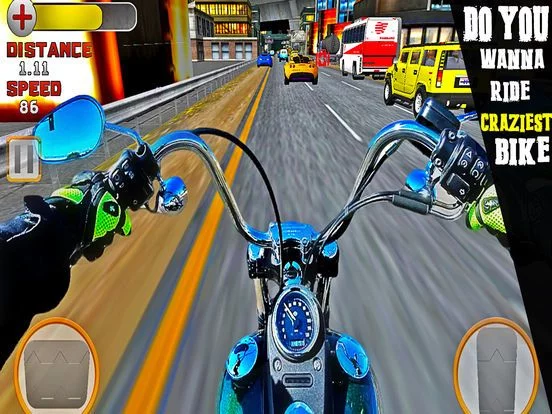 Изображение игры: VR Crazy Bike Race: Traffic Racing Free