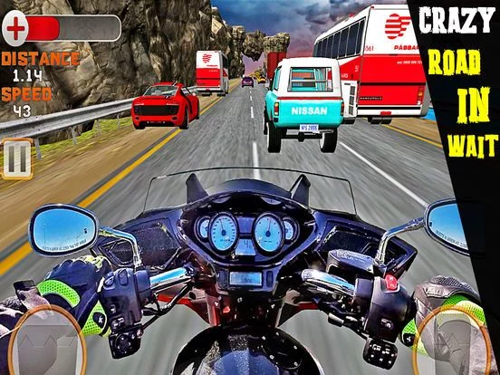 Изображение игры: VR Crazy Bike Race: Traffic Racing Free