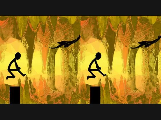 Изображение игры: VR-Stick-man Cave Runner Free