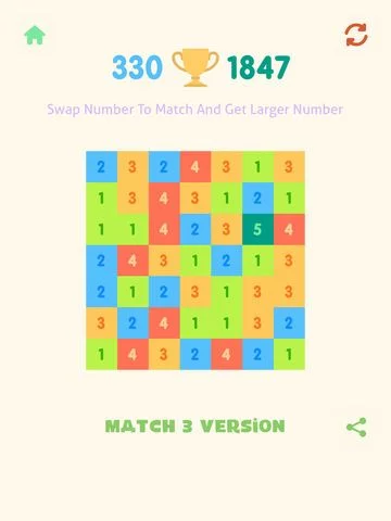 Изображение игры: Just Match 3 - Get 10 Numbers Puzzle