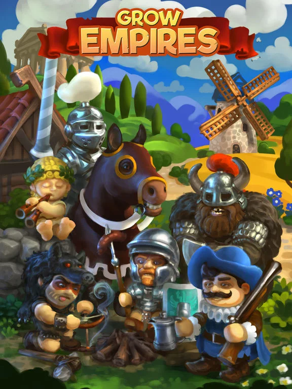 Изображение игры: Grow Empires: Raise Knights, build Towns & Evolve