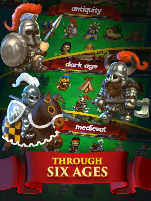 Изображение игры: Grow Empires: Raise Knights, build Towns & Evolve