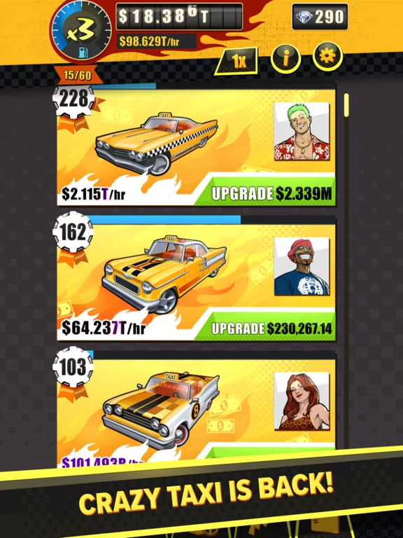 Изображение игры: Crazy Taxi Gazillionaire