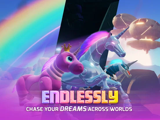Изображение игры: Robot Unicorn Attack 3