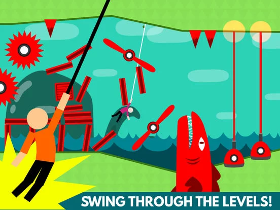 Изображение игры: Hanger World - Rope Swing