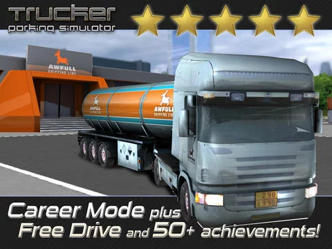 Изображение игры: Trucker: Parking Simulator - Realistic 3D Monster Truck and Lorry 'Driving Test' Free Racing Game
