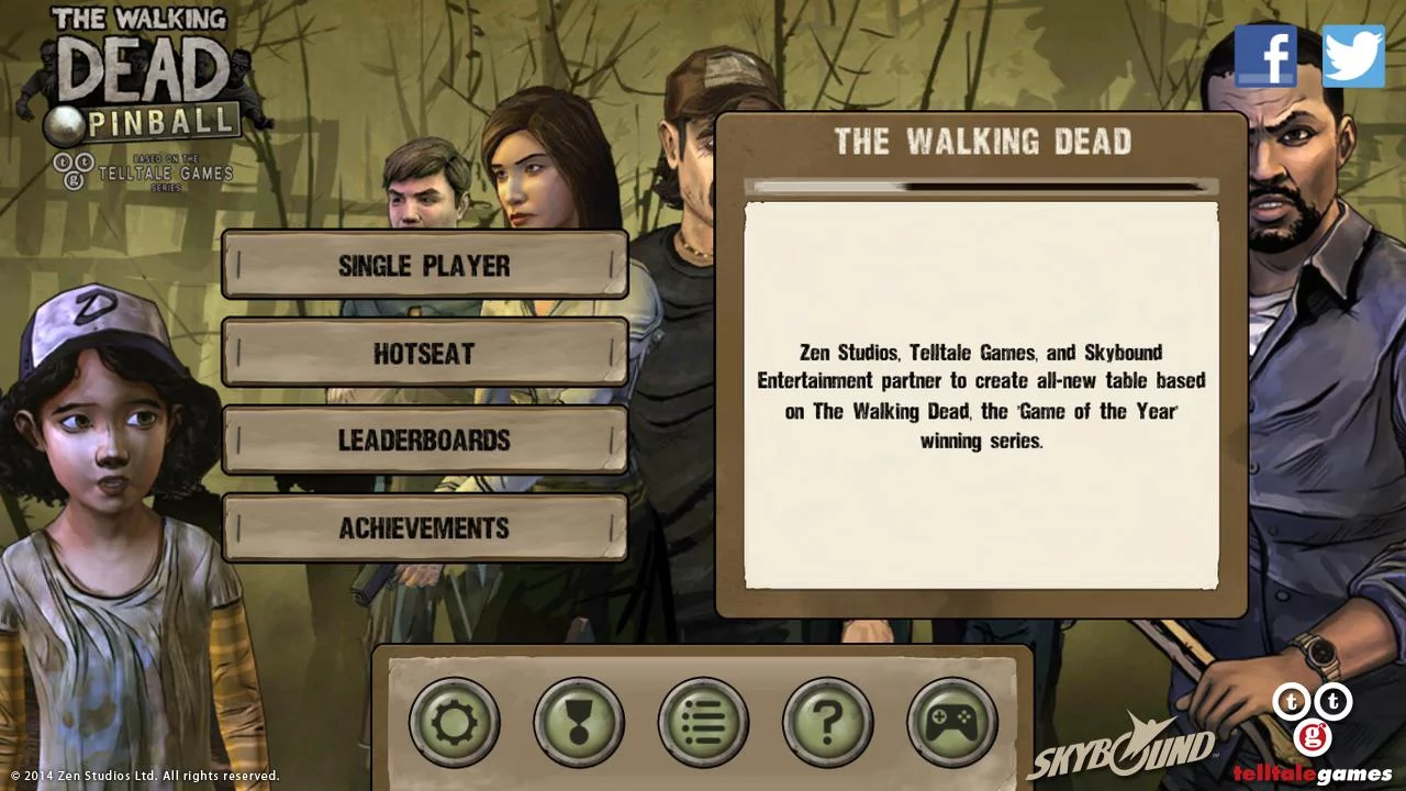 Изображение игры: The Walking Dead Pinball
