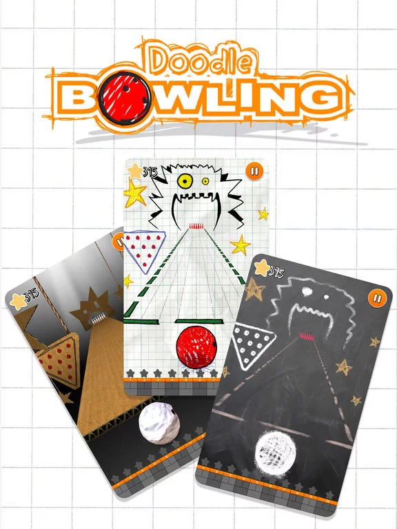 Изображение игры: Doodle Bowling
