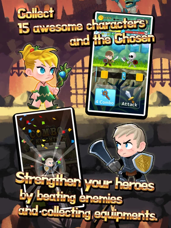 Изображение игры: Combo Heroes: Knight vs. Monster Age Super League