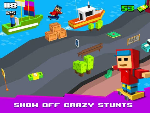 Изображение игры: Skatelander - Endless Arcade Skateboarding