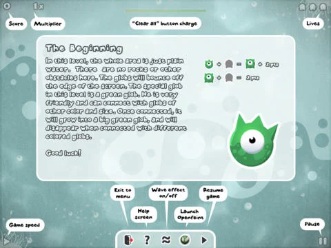 Изображение игры: Aqua Globs HD