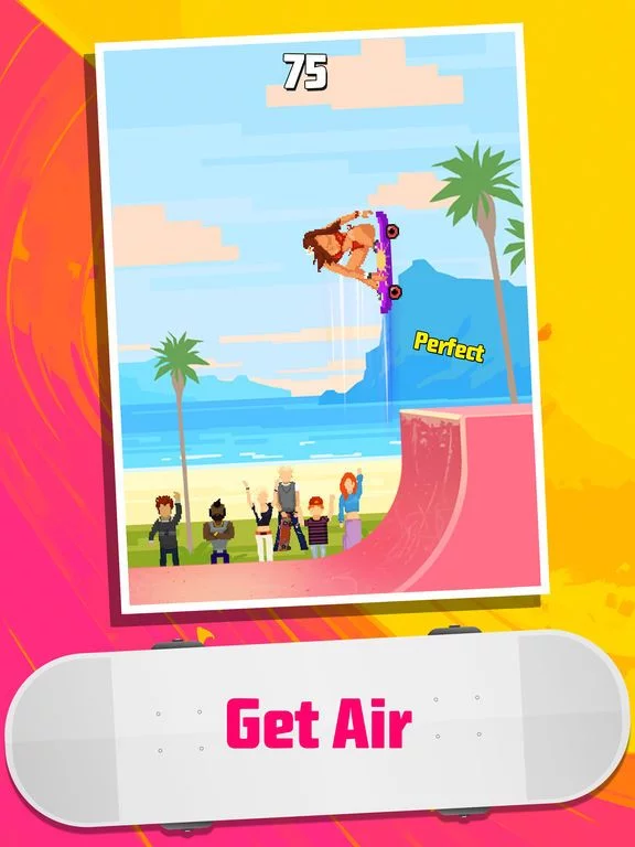 Изображение игры: Halfpipe Hero - Retro Arcade Skateboarding