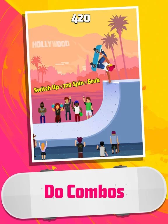 Изображение игры: Halfpipe Hero - Retro Arcade Skateboarding