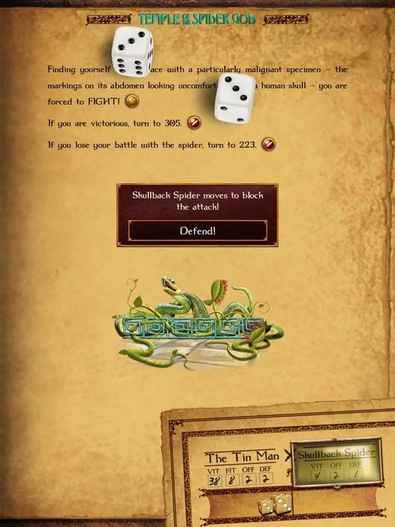 Изображение игры: Gamebook Adventures 7: Temple of the Spider God