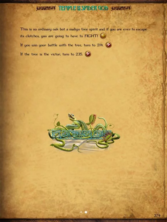 Изображение игры: Gamebook Adventures 7: Temple of the Spider God