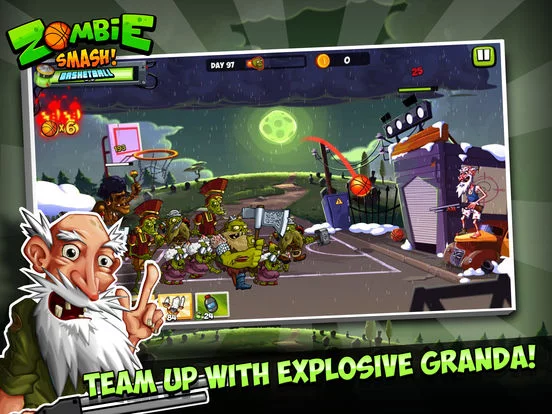 Изображение игры: Zombie Smash Basketball - Tower Defense!