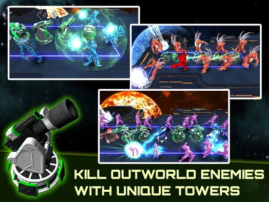 Изображение игры: Alien Demons TD: 3D Sci-fi Tower Defense Games