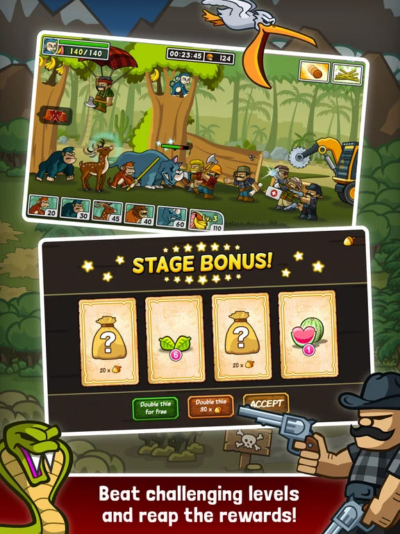 Изображение игры: Lumberwhack: Defend the Wild -Monkey Tower Defence