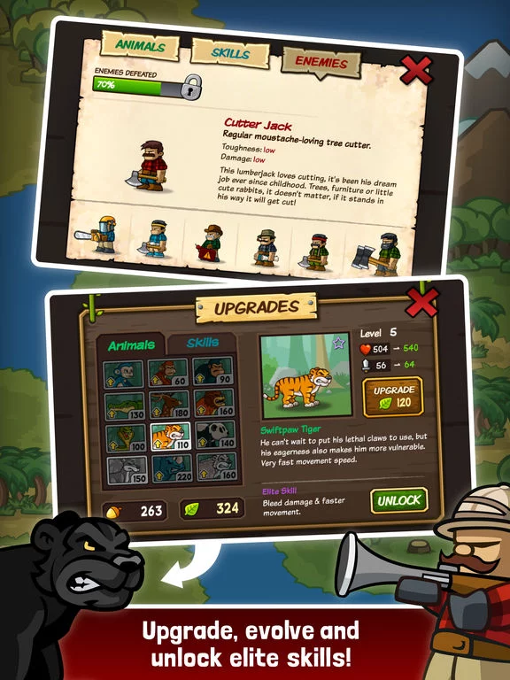 Изображение игры: Lumberwhack: Defend the Wild -Monkey Tower Defence