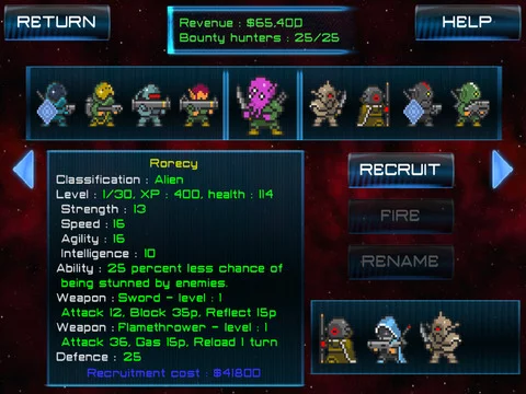 Изображение игры: Space Bounties Inc. (strategy turn-based RPG)