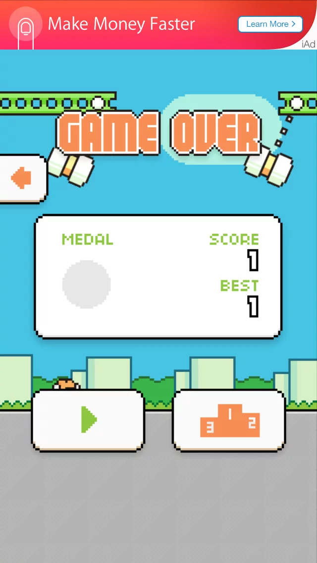 Изображение игры: Swing Copters