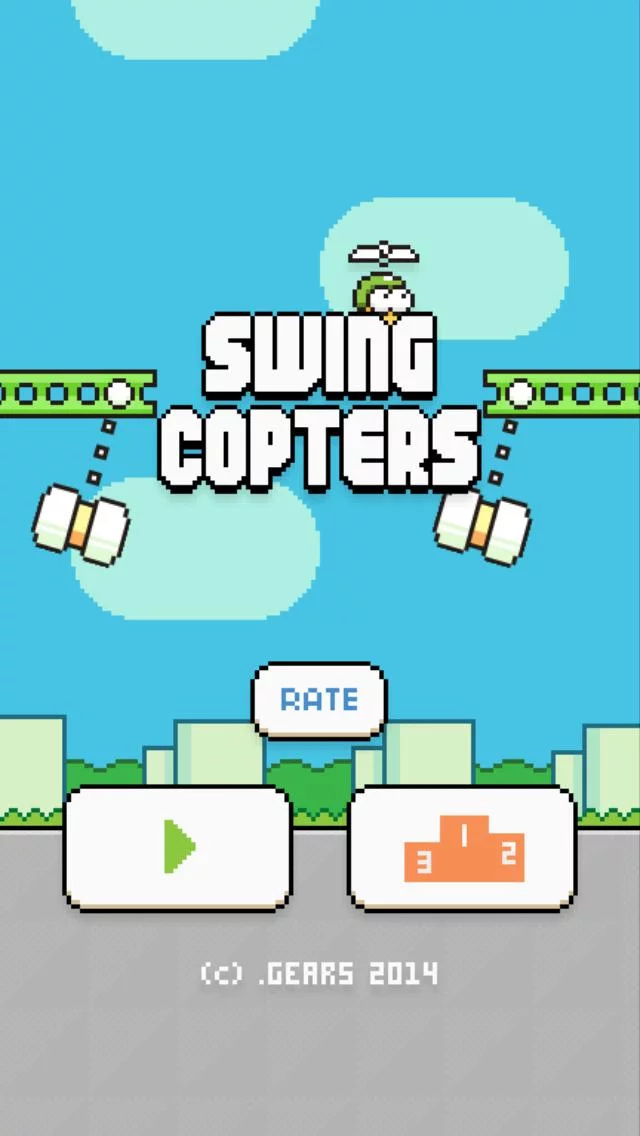 Изображение игры: Swing Copters