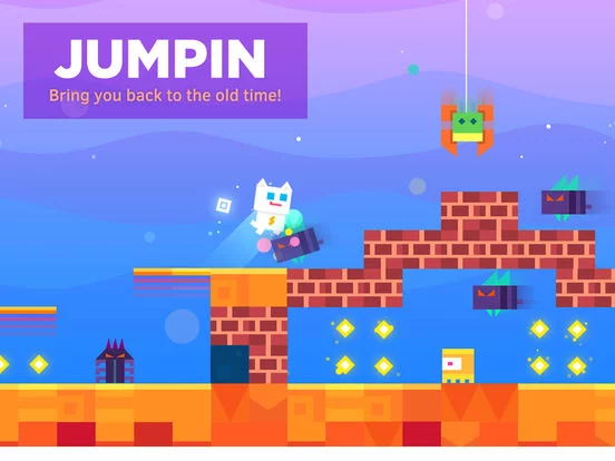 Изображение игры: Super Phantom Cat - Be a jumping bro.