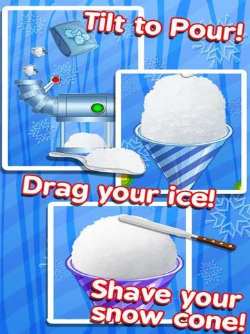Изображение игры: Awesome Snow Cone Frozen Ice Food Dessert Maker