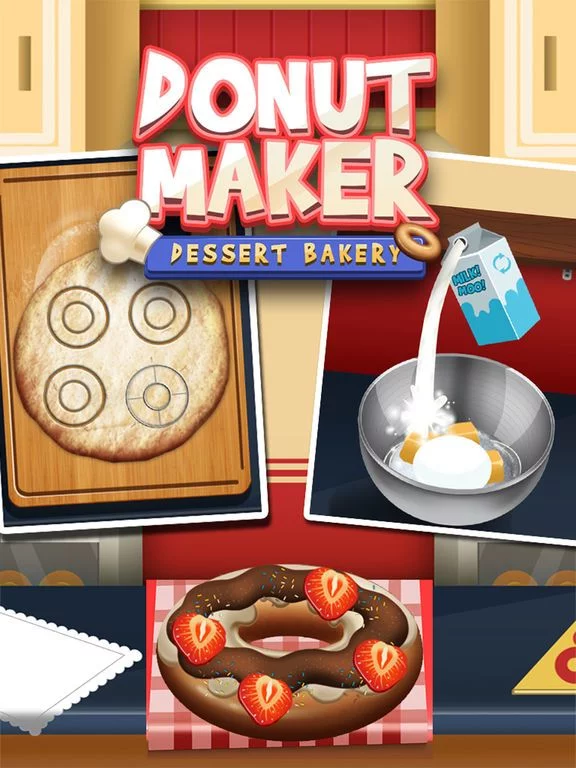 Изображение игры: Awesome Donut Ice Cream Cake Breakfast Shop Maker