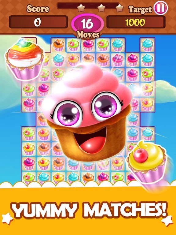 Изображение игры: Cup-cake Mania Sweet candy Match 3 Maker Pop Game