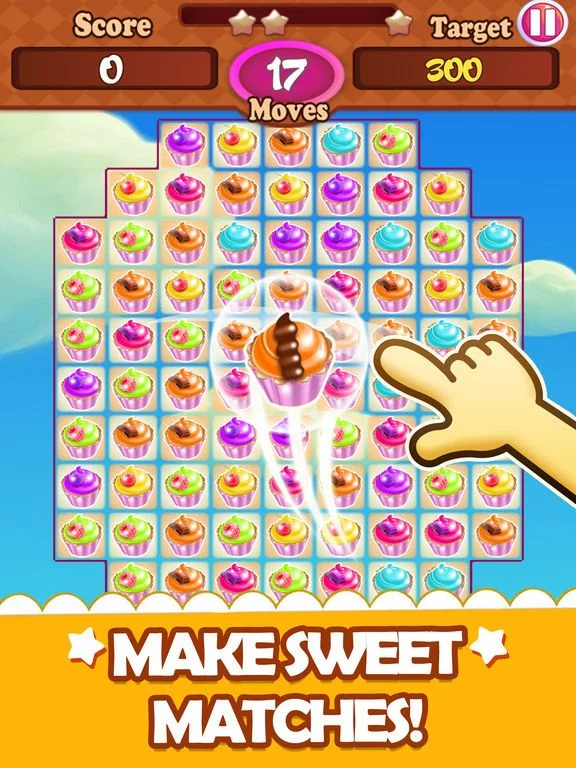 Изображение игры: Cup-cake Mania Sweet candy Match 3 Maker Pop Game