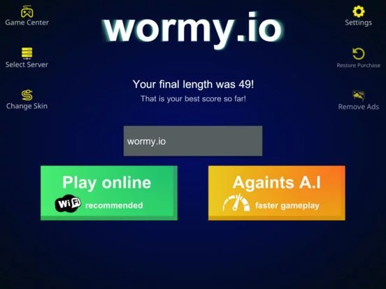 Изображение игры: wormy.io