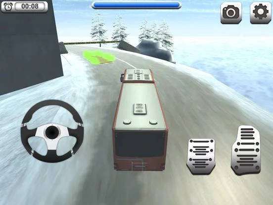 Изображение игры: winter Snow hill Bus Driving simulator