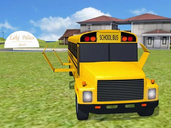 Изображение игры: Flying School bus Simulator game