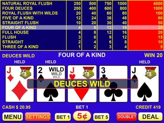 Изображение игры: Video Poker - FREE Las Vegas Casino Video Poker Suite Classic Deluxe Games