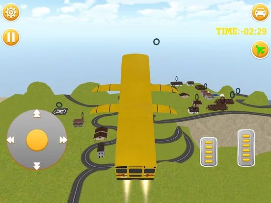 Изображение игры: Flying School bus Simulator game
