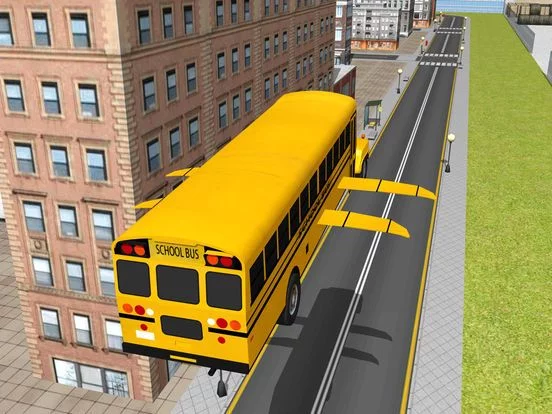 Изображение игры: Flying School bus Simulator game