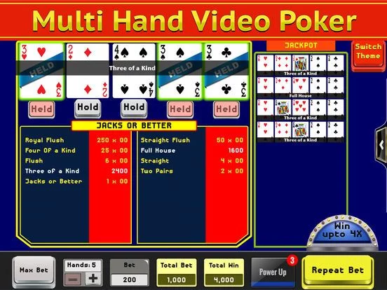 Изображение игры: Video Poker - FREE Multihand Casino Free Video Poker Deluxe Games