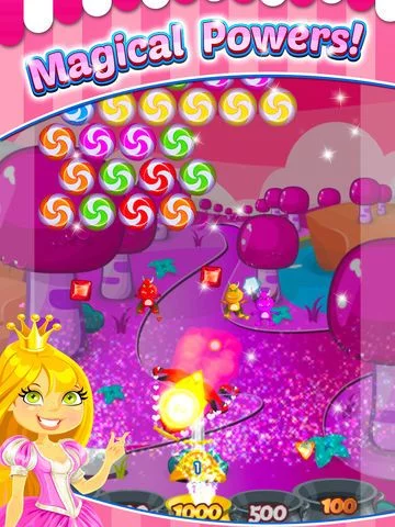 Изображение игры: Little Pink Princess Candy Quest - Bubble Shooter Game