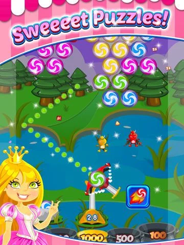 Изображение игры: Little Pink Princess Candy Quest - Bubble Shooter Game