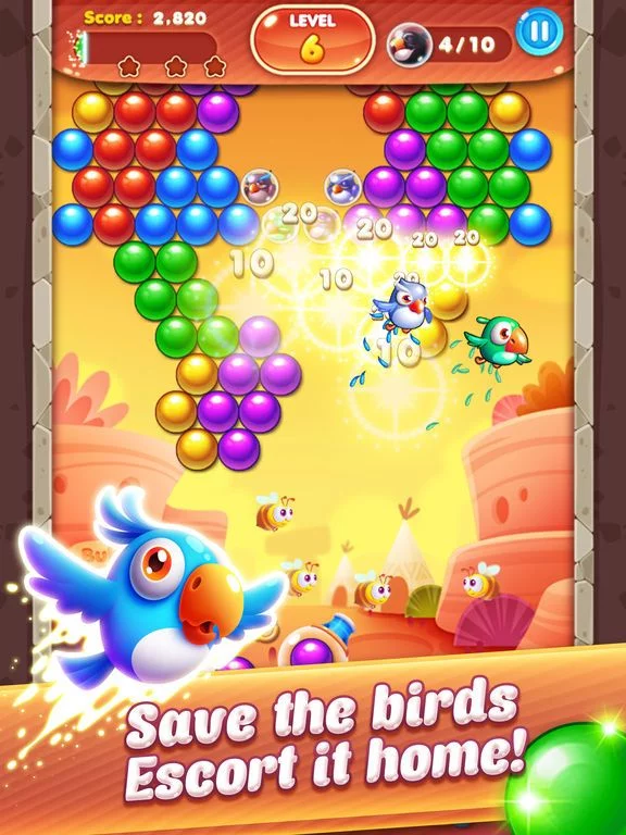 Изображение игры: Bubble Bird 2018