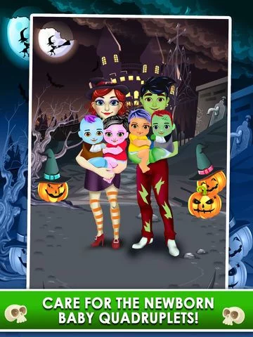 Изображение игры: Halloween Mommy's Newborn Baby Doctor - My Make-up Salon Girl Games!
