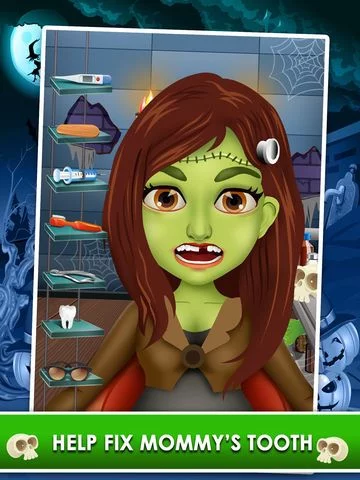 Изображение игры: Halloween Mommy's Newborn Baby Doctor - My Make-up Salon Girl Games!