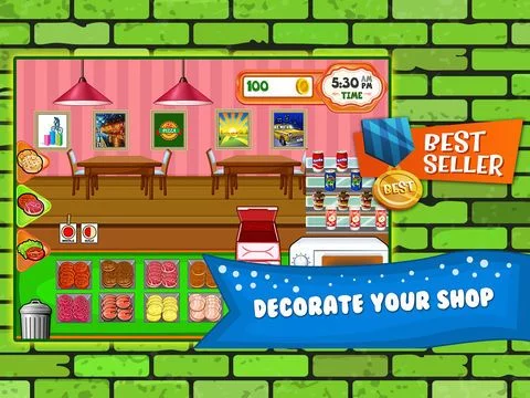 Изображение игры: Burger Cooking Restaurant Maker Jam - the mama king food shop in a jolly diner story dash game!