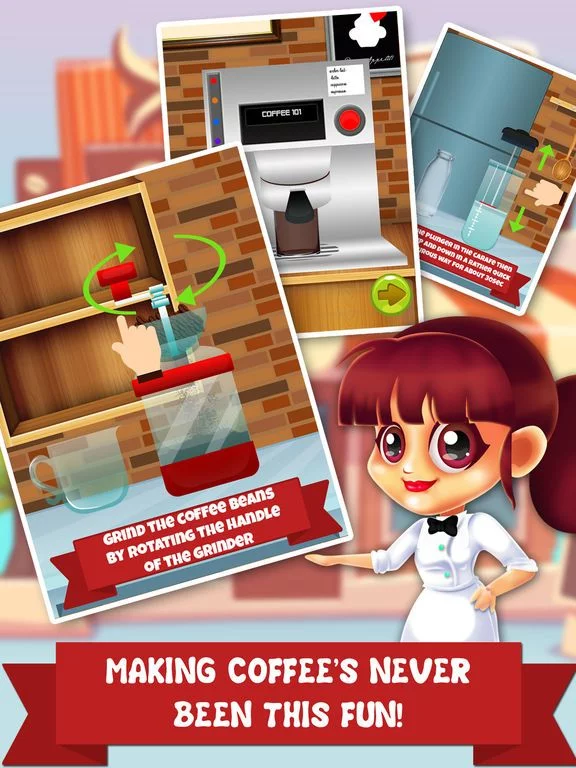 Изображение игры: Coffee Dessert Making Salon - food maker games & candy ice cream make for kids!