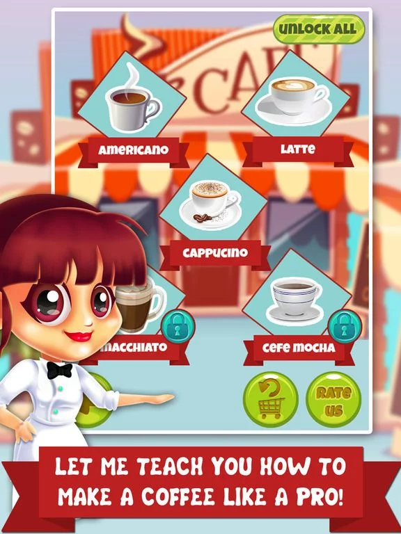 Изображение игры: Coffee Dessert Making Salon - food maker games & candy ice cream make for kids!