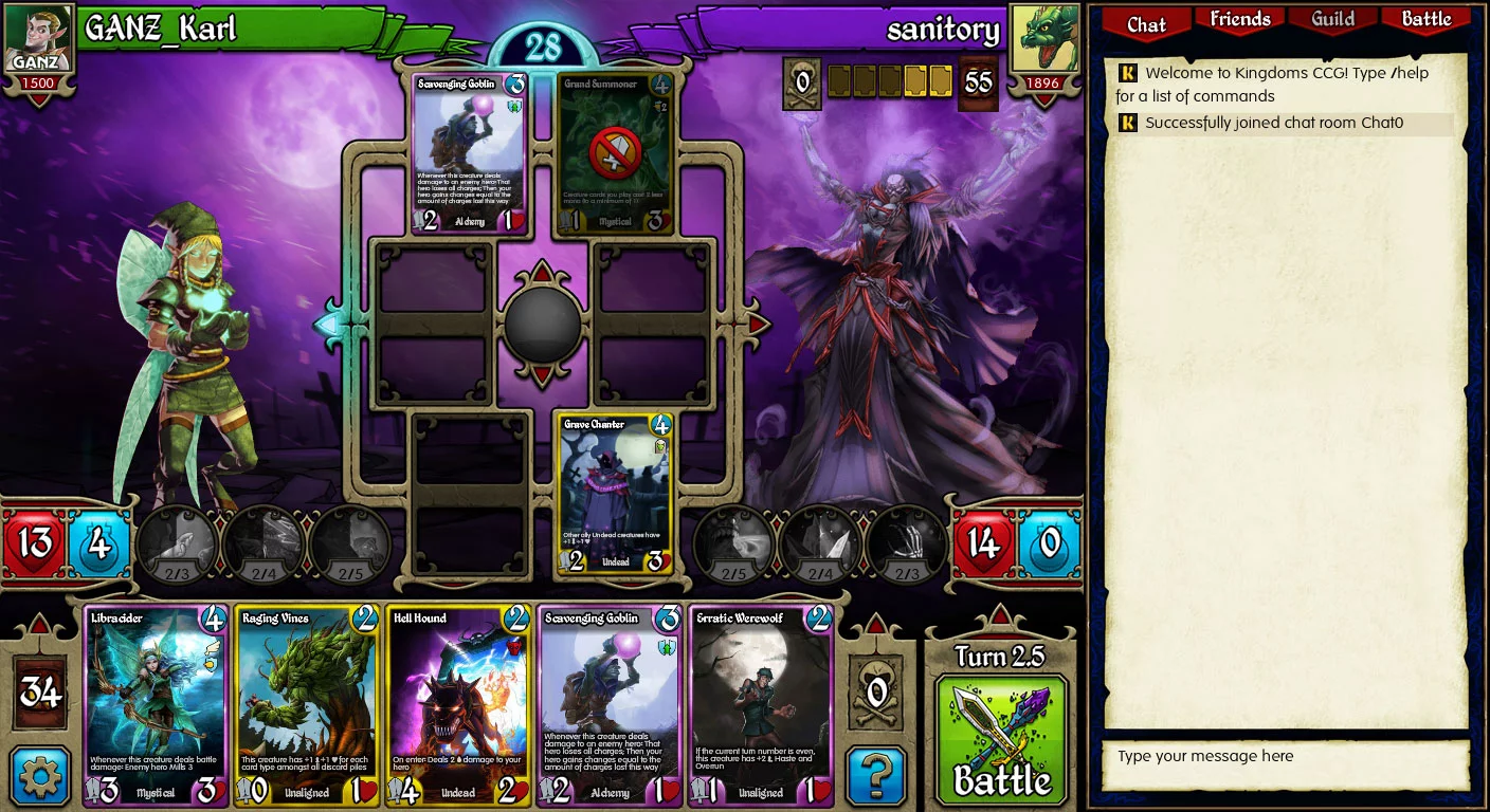 Изображение игры: Kingdoms CCG