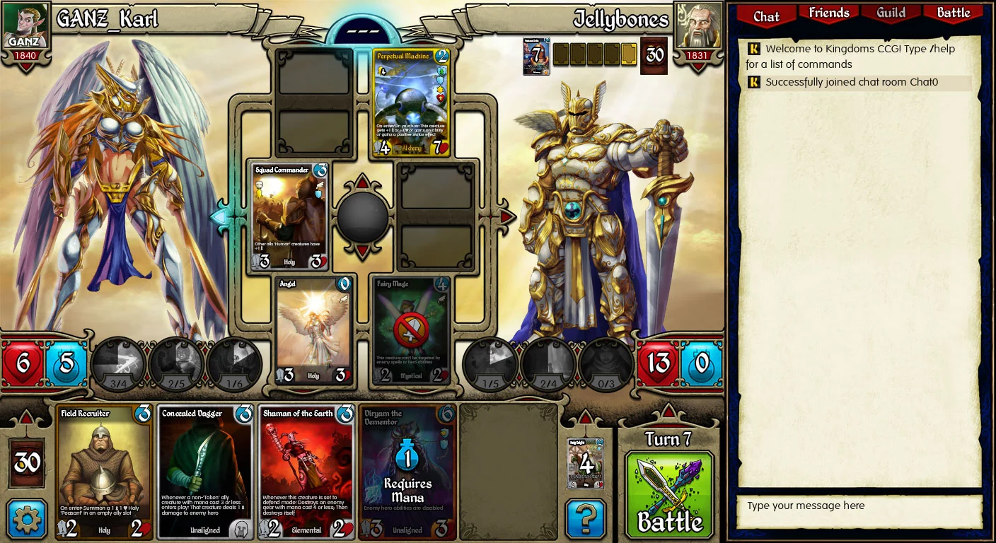 Изображение игры: Kingdoms CCG