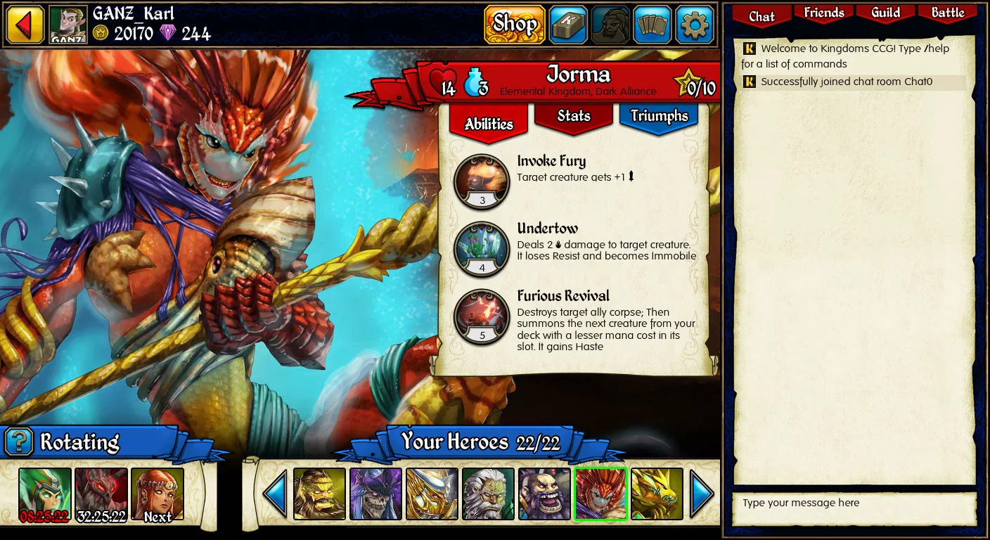 Изображение игры: Kingdoms CCG