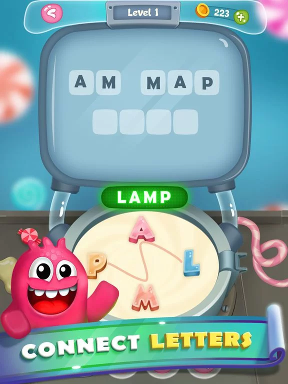 Изображение игры: Word Candies: Candyland Mania